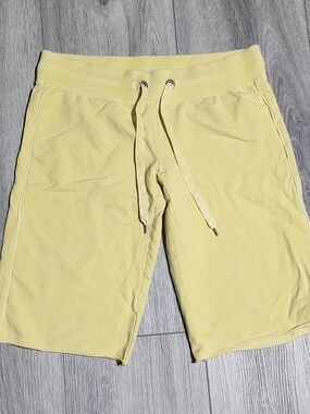 Vintage Y2K The Gap Yellow Long Jogger Shorts Sweat Shorts Womens Extra Small